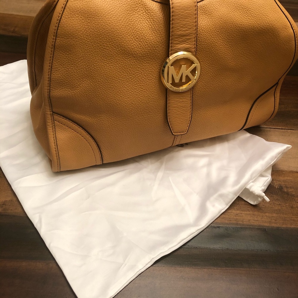 Michael Kors Soft Leather Camel Color Handbag - image 5